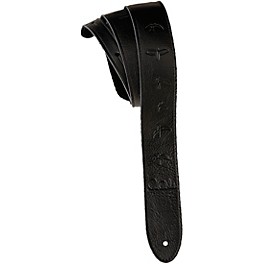 PRS 2" Embossed Birds Leather Guitar Strap Worn Black PRS 2" Embossed Birds Leather Guitar Strap Black