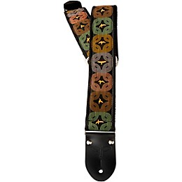 PRS 2" Jacquard Deluxe Retro Guitar Strap Orange Birds