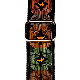 PRS 2" Jacquard Deluxe Retro Guitar Strap Orange Birds