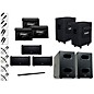 QSC Three LA108 Pole-Mounted Active Line Array Speakers Package With Two KS212C Subwoofers thumbnail