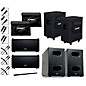 QSC Two LA108 Pole-Mounted Active Line Array Speakers Package With Two KS212C Subwoofers thumbnail