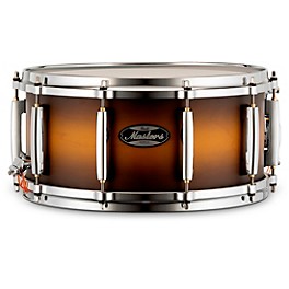 Pearl Masters Maple Snare Drum 14 x 6.5 in. Satin Charred Oak Pearl Masters Maple Snare Drum 14 x 6.5 in. Matte Olive Burst