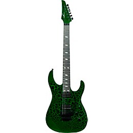 Legator Ninja 6-String Floyd Rose Pro Series Electric Guitar Green Crackle