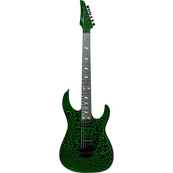 Legator Ninja 6-String Floyd Rose Pro Series Electric Guitar Green Crackle