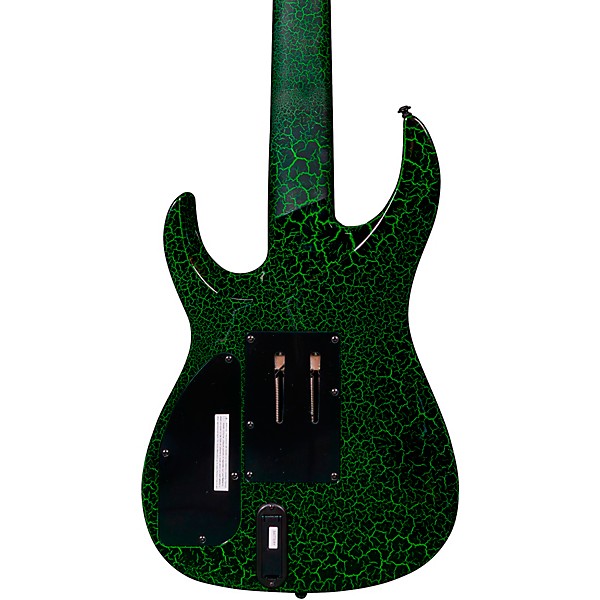 Legator Ninja 7-String Floyd Rose Pro Series Electric Guitar Green Crackle