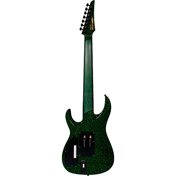Legator Ninja 7-String Floyd Rose Pro Series Electric Guitar Green Crackle