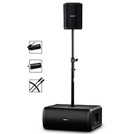 Bose S1 Pro+ Wireless PA Package With Sub2 Powered Bass Module, Instrument Transmitter, Mic/Line Transmitter, Subwoofer Po...