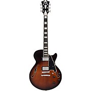 D'angelico Premier Ss Semi-Hollow Electric Guitar W/ Stopbar Tailpiece Brown Burst for sale