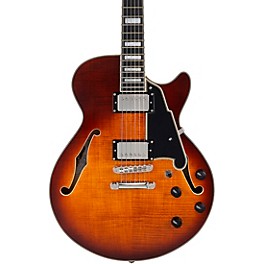 D'Angelico Premier SS Semi-Holl... D'Angelico Premier SS Semi-Hollow Electric Guitar w/ Stopbar tailpiece Dark Iced Tea Burst