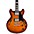 D'Angelico Premier Mini ... D'Angelico Premier Mini DC Semi-Hollow Electric Guitar With Stopbar Tailpiece Dark Iced Tea Burst