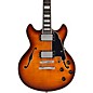 D'Angelico Premier Mini DC Semi-Hollow Electric Guitar With Stopbar Tailpiece Dark Iced Tea Burst thumbnail