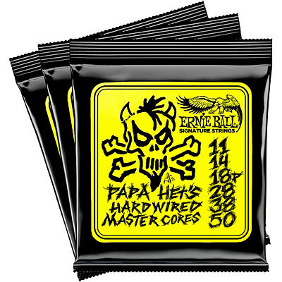 Ernie Ball Papa Het's 72 Seasons Hardwired Master Core Signature Strings 3-Pack Tin 11 50 for sale