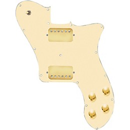 920d Custom Loaded Pickguard for '72 Deluxe Telecaster with Gold Cool Kids Humbuckers Aged White