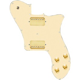 920D Custom Loaded Pickguard for '72 Deluxe Telecaster with Gold Cool Kids Humbuckers Aged White