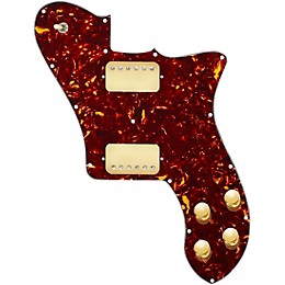 920d Custom Loaded Pickguard for '72 Deluxe Telecaster with Gold Cool Kids Humbuckers Tortoise