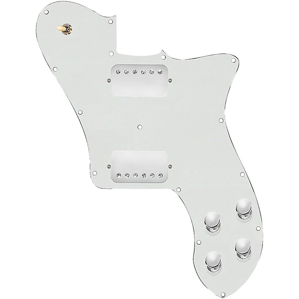 920d Custom Loaded Pickguard for '72 Deluxe Telecaster with Nickel Cool Kids Humbuckers Parchment