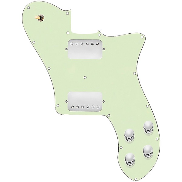 920D Custom Loaded Pickguard for '72 Deluxe Telecaster with Nickel Roughnecks Humbuckers Mint Green