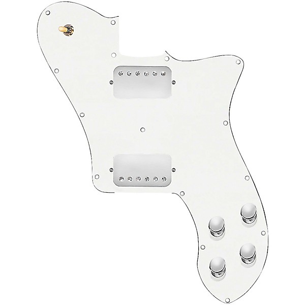 920d Custom Loaded Pickguard for '72 Deluxe Telecaster with Nickel Roughnecks Humbuckers White