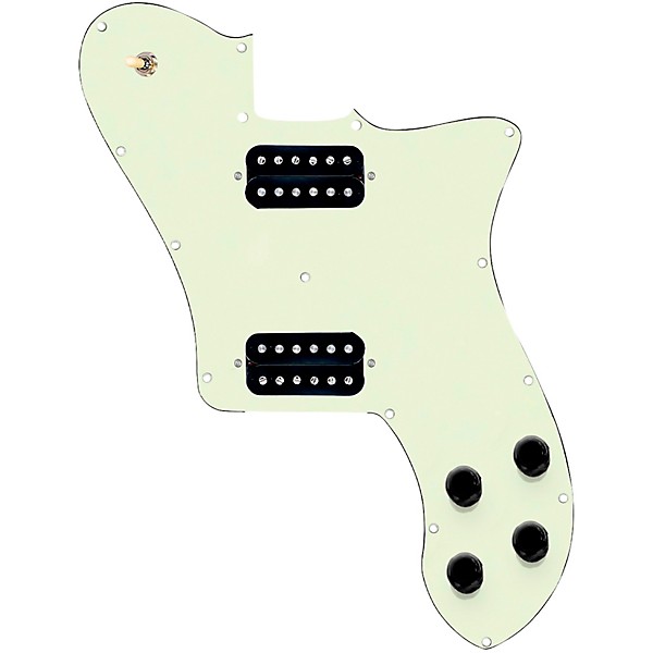 920d Custom Loaded Pickguard for '72 Deluxe Telecaster with Uncovered Smoothies Humbuckers Mint Green