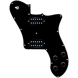 920D Custom Loaded Pickguard for '72 Deluxe Telecaster with Uncovered Cool Kids Humbuckers Black