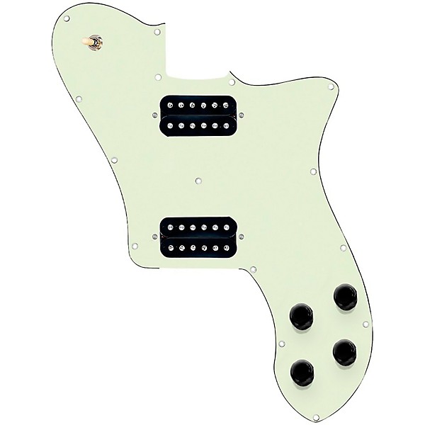 920d Custom Loaded Pickguard for '72 Deluxe Telecaster with Uncovered Cool Kids Humbuckers Mint Green