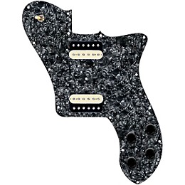 920d Custom Loaded Pickguard for '72 Deluxe Telecaster with Uncovered Roughnecks Humbuckers Black Pearl