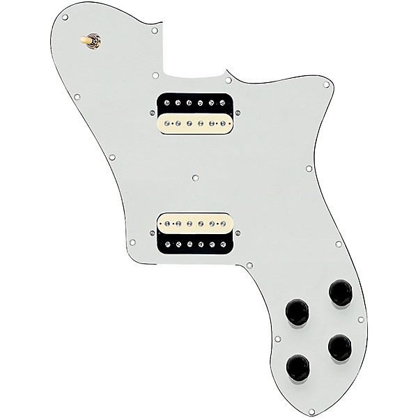 920d Custom Loaded Pickguard for '72 Deluxe Telecaster with Uncovered Roughnecks Humbuckers Parchment