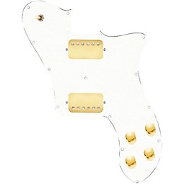 920d Custom Loaded Pickguard for '72 Deluxe Telecaster with Gold Roughnecks Humbuckers White