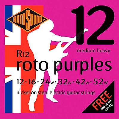 Rotosound R12 Medium Heavy Electric Guitar Strings 12 52 for sale