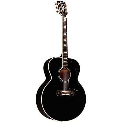 Gibson Sj-200 Custom Acoustic-Electric Guitar Ebony for sale