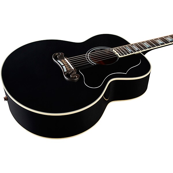 Open Box Gibson SJ-200 Custom Acoustic-Electric Guitar Level 2 Ebony 197881140366