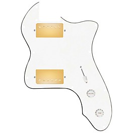 920d Custom 72 Thinline... 920d Custom 72 Thinline Tele Loaded Pickguard With Gold Roughneck Humbuckers and White Knobs White