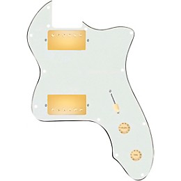 920d Custom 72 Thinline Tele Loaded Pickguard With Gold Roughneck Humbuckers and Aged White Knobs Parchment