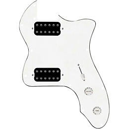 920d Custom 72 Thinline Tele Loaded Pickguard With Uncovered Cool Kids Humbuckers & White Knobs White