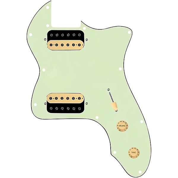 920d Custom 72 Thinline Tele Loaded Pickguard With Uncovered Aged Roughneck Humbuckers Mint Green