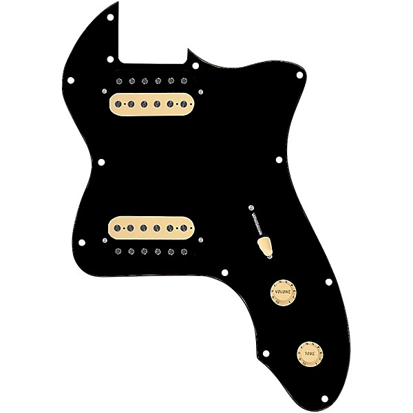 920d Custom 72 Thinline Tele Loaded Pickguard With Uncovered Aged Roughneck Humbuckers Black