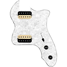 920d Custom 72 Thinline Tele Loaded Pickguard With Uncovered Black Roughneck Humbuckers White Pearl