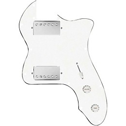 920d Custom 72 Thinline Tele Loaded Pickguard With Nickel Roughneck Humbuckers & White Knobs White