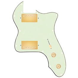 920d Custom 72 ... 920d Custom 72 Thinline Tele Loaded Pickguard With Gold Cool Kids Humbuckers & Aged White Knobs Mint Green