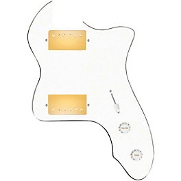 920d Custom 72 Thinline T... 920d Custom 72 Thinline Tele Loaded Pickguard With Gold Cool Kids Humbuckers & White Knobs White