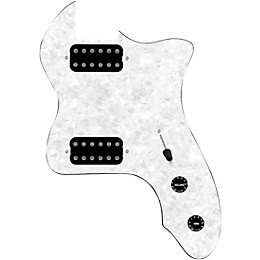 920d Custom 72 Thinline Tele Loaded Pickguard With Uncovered Cool Kids Humbuckers & Black Knobs White Pearl