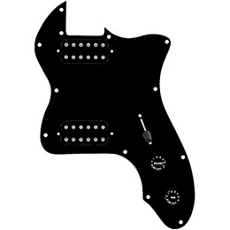 920d Custom 72 Thinline Tele Loaded Pickguard With Uncovered Cool Kids Humbuckers & Black Knobs Black