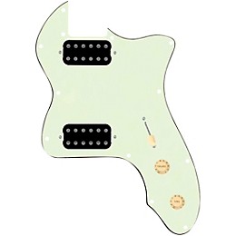 920d Custom 72 Thinline Tele Loaded Pickguard With Uncovered Cool Kids Humbuckers & Aged White Knobs Mint Green