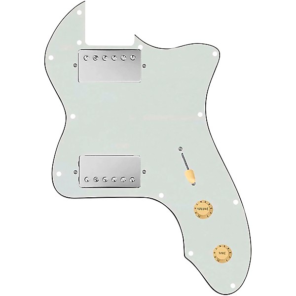 920d Custom 72 Thinline Tele Loaded Pickguard With Nickel Cool Kids Humbuckers Parchment