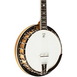 Deering White Lotus Left-Handed 5-String Resonator Banjo