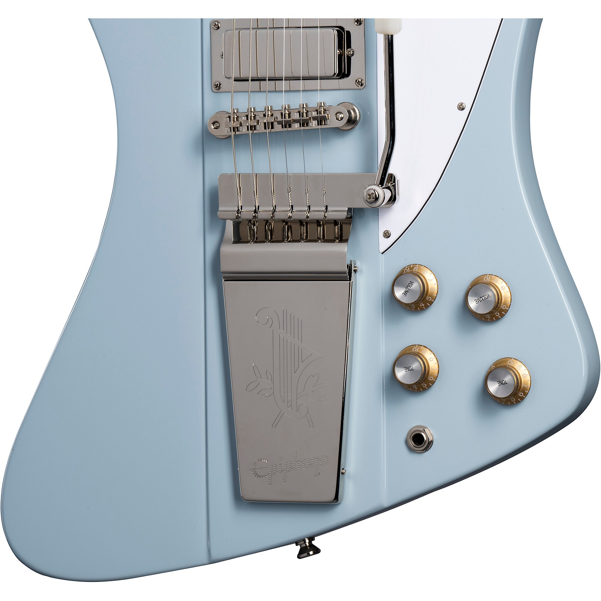 Epiphone 1963 Firebird V Maestro Vibrola Electric Guitar Frost