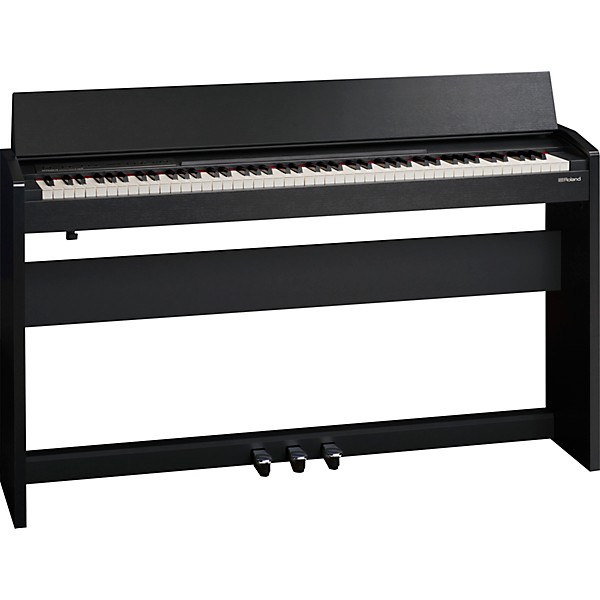 Open Box Roland F-140R Digital Console Home Piano Level 1 Charcoal Black