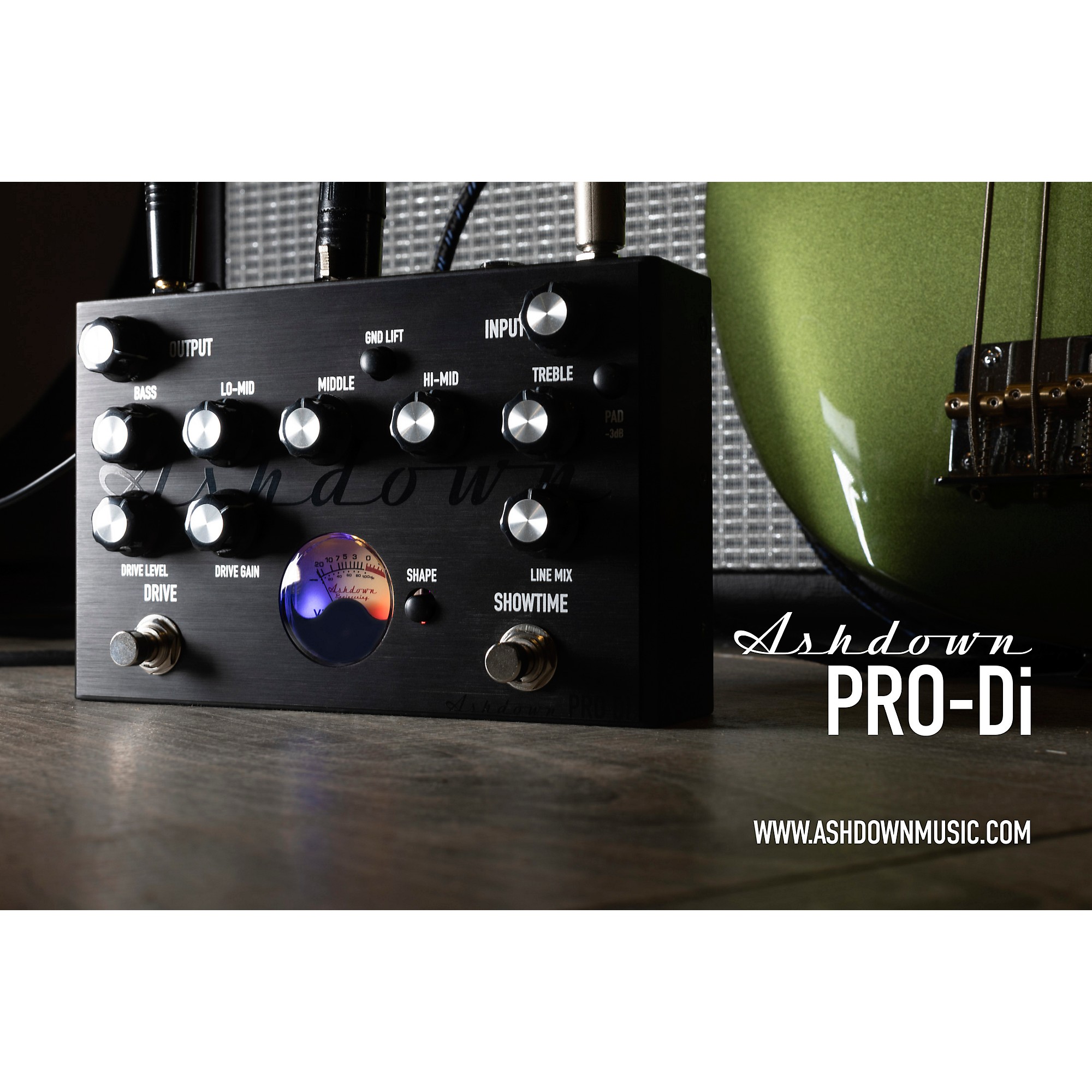 Ashdown Pro-DI Bass Preamp Pedal - Black | Guitar Center