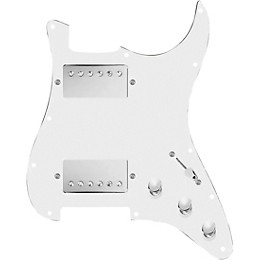 920d Custom HH Loaded Pickguard for Strat With Nickel Smoothie Humbuckers and S5W-HH Wiring Harness White