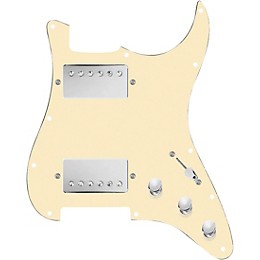 920d Custom HH Loaded Pickguard for Strat With Nickel Smoothie Humbuckers and S5W-HH Wiring Harness Aged White